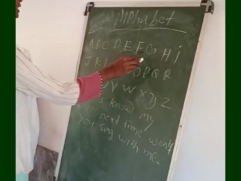 Amazing way to teach English language to the tribal Children
